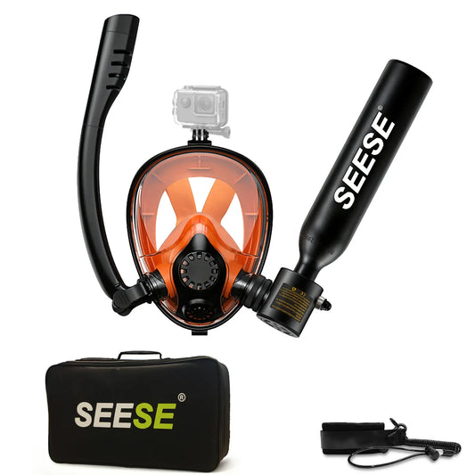 Mini Scuba Tank 0.5L with Full Face Diving Mask