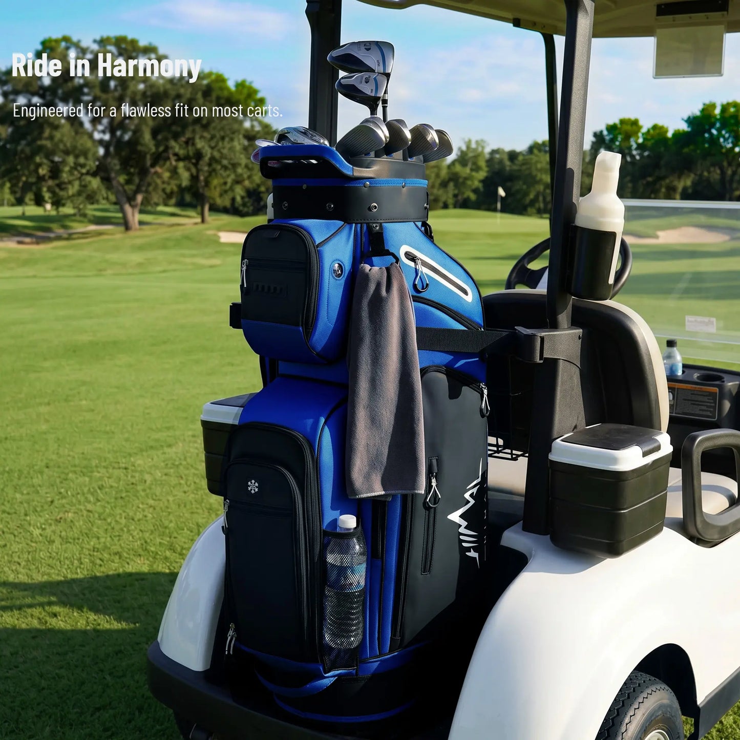 Golf Cart Bag 14-Way with Rain Cover