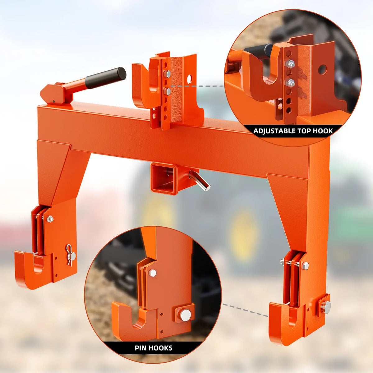 3-Point Quick Hitch Adapter 3000 lbs | Cat 1 & 2