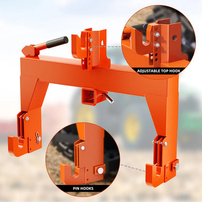 3-Point Quick Hitch Adapter 3000 lbs | Cat 1 & 2