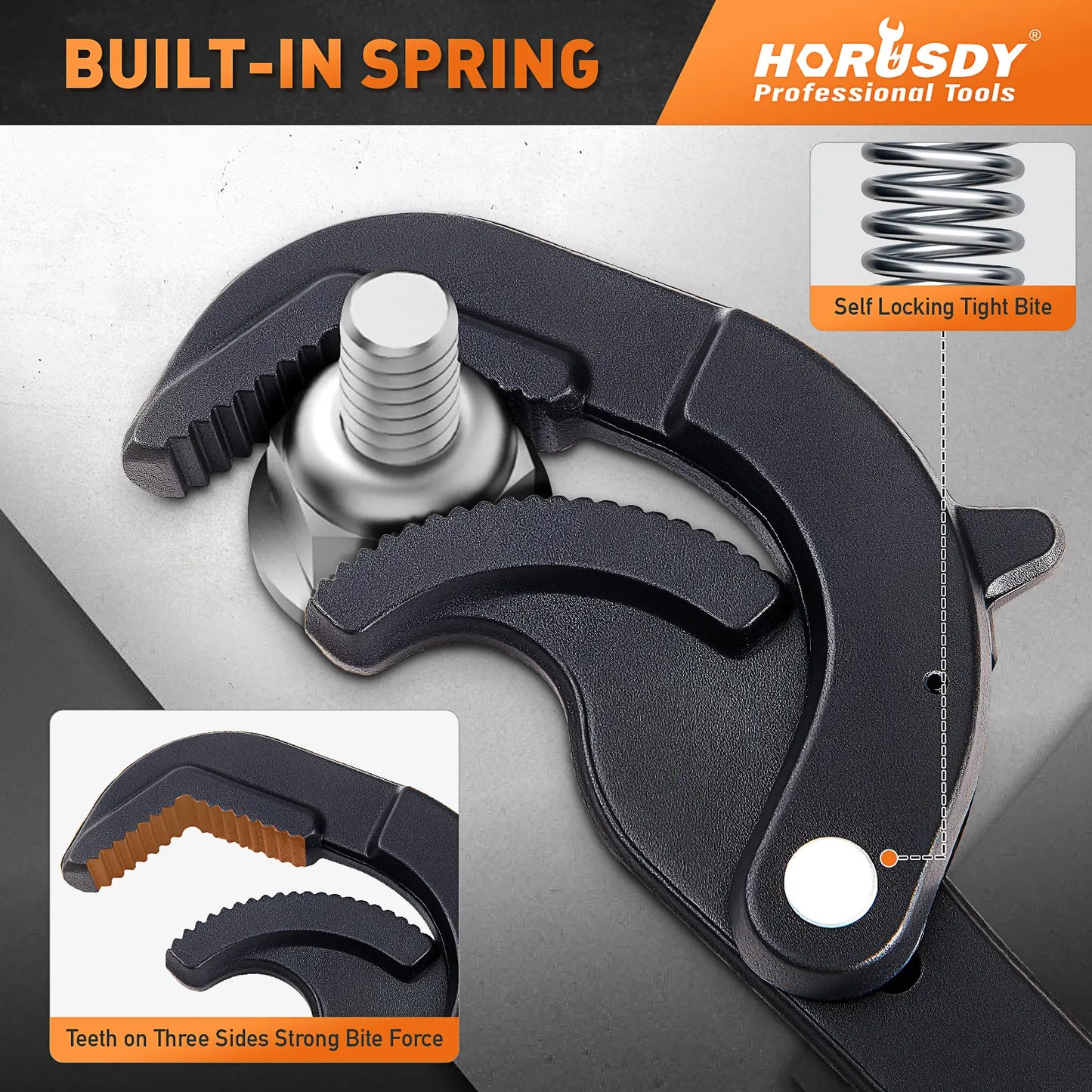 Self-Adjusting Pipe Wrench Set (10" & 15")