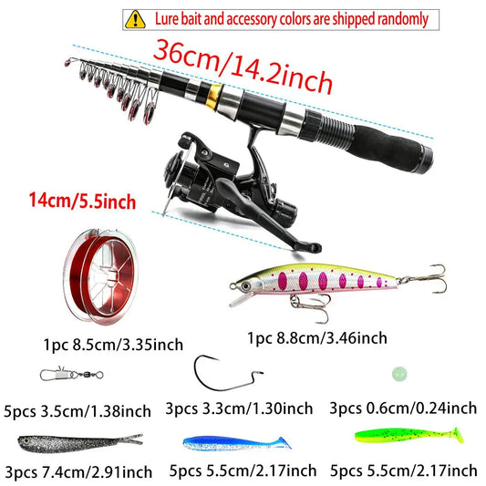 Fishing Rod & Reel Combo Set