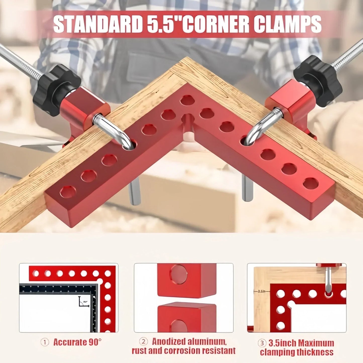 90° Corner Clamps for Woodworking